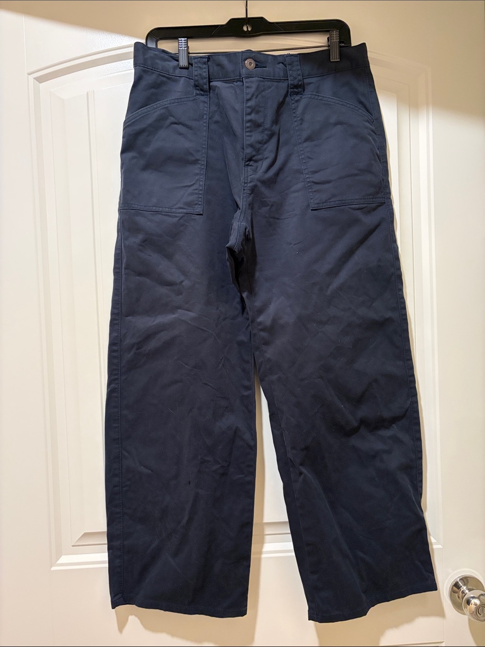Women's Navy Cropped Utility Pants